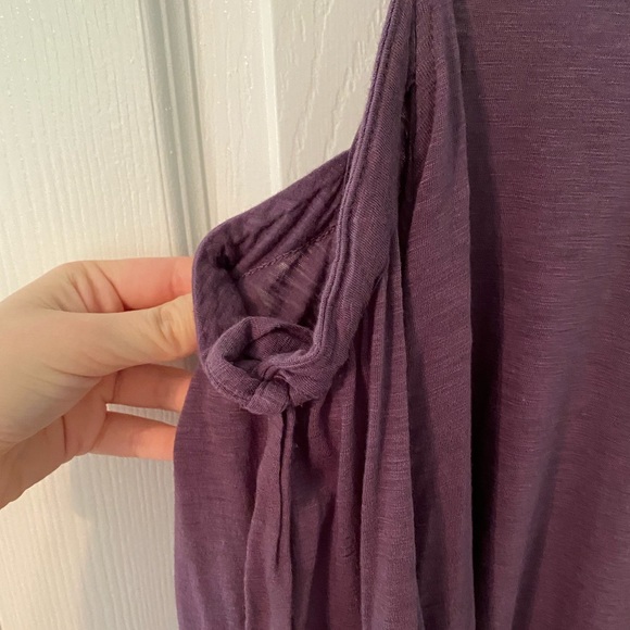 Express Purple Off the Shoulder Top - Picture 4 of 6